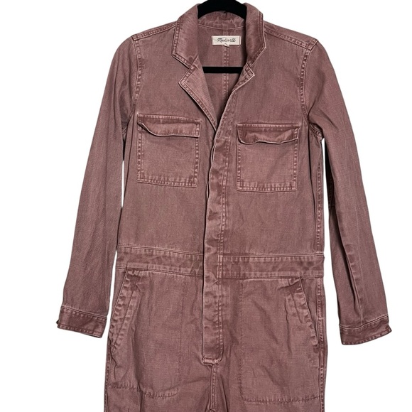 Madewell Signature Coverall Utility Jumpsuit Dried Rosebud — Small - Picture 5 of 12